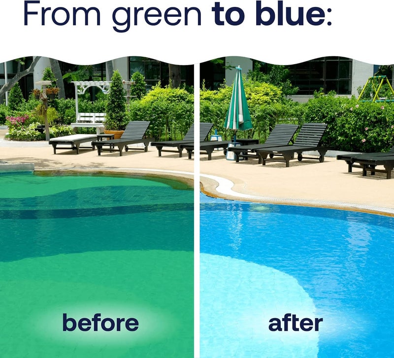 HTH 52038 Swimming Pool Care Green to Blue, Advanced Shock System, 2-Step Swimming Pool Care Solution, 1 Kit - Image 2